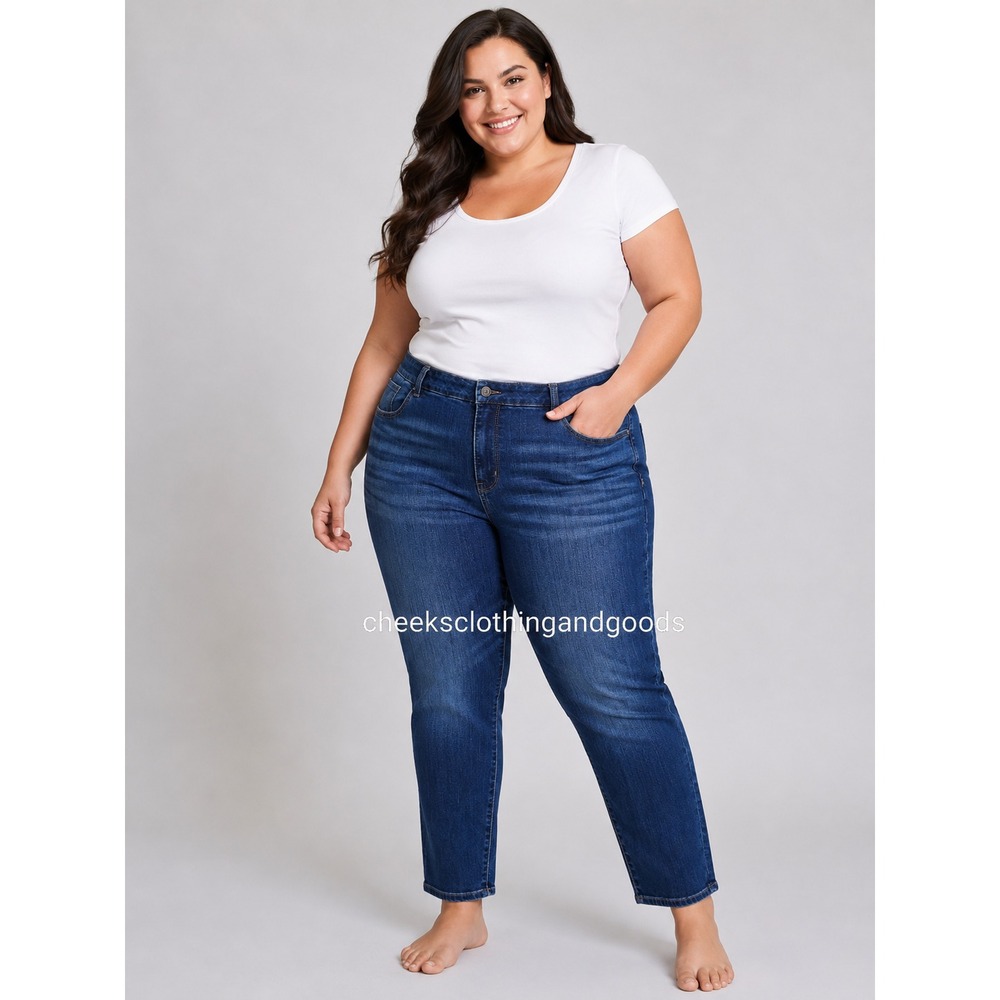 American Eagle Curvy Hi-Rise Jegging Plus Size 18 Short Dark Wash Blue Denim